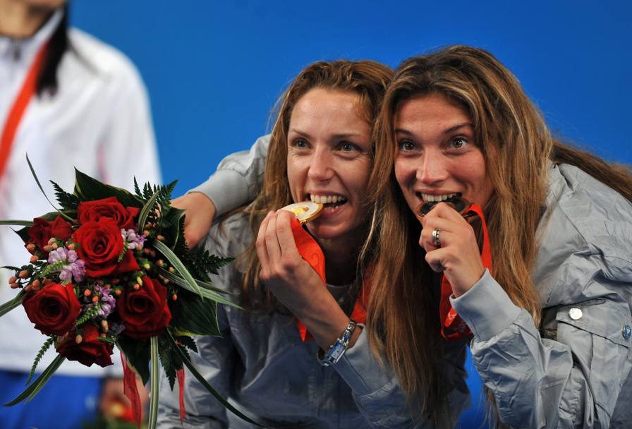 Margherita e Valentina sul podio (Afp)